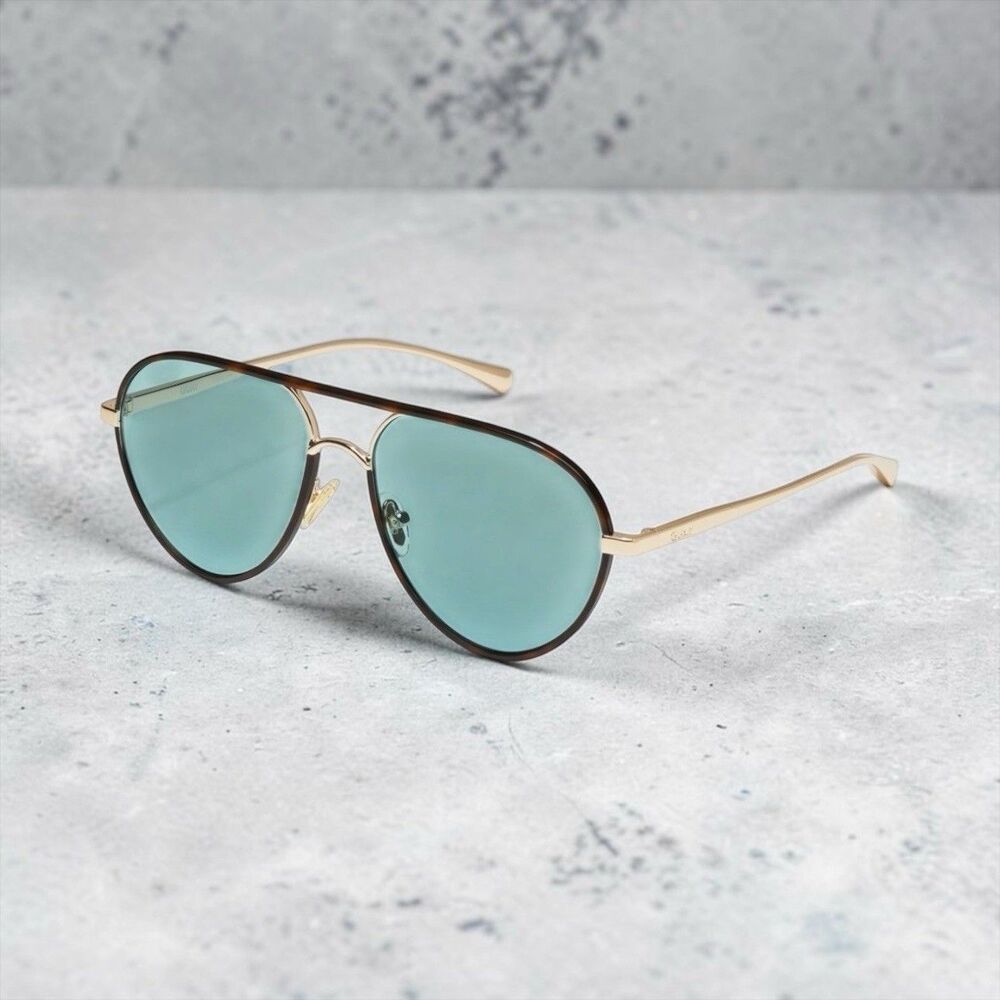 Quay Say Less Retro Aviator sunglasses women  Dark Tortoise Used